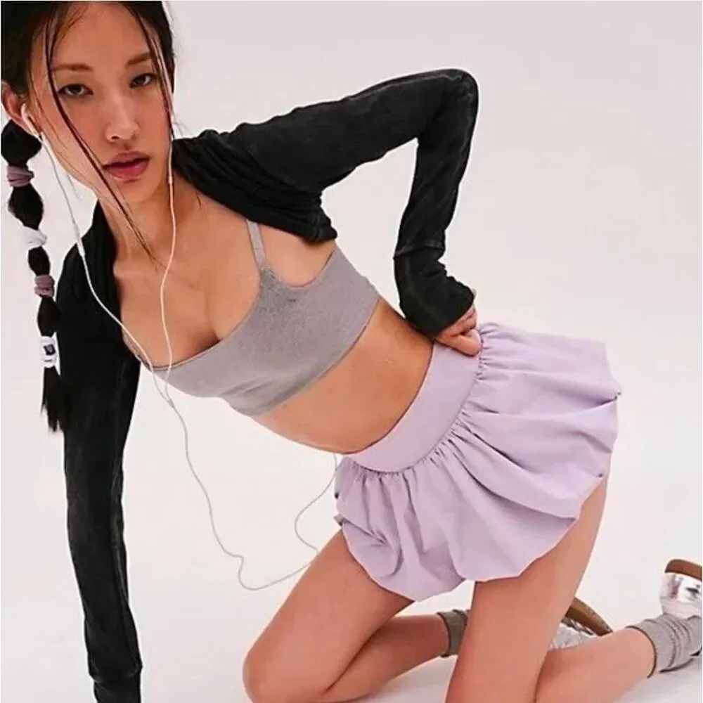 Free People Dance All Day Bubble Skort in Lavender Glaze